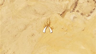 فنانة سيبيرية شابة تبتكر منحوتة جليدية ضخمة في صحراء مصر لتسليط الضوء على أزمة المناخ