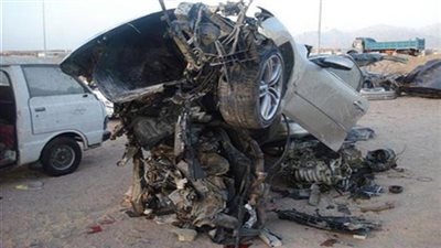 إصابة 37 شخصا في تصادم سيارتين بمدخل ملوي في المنيا