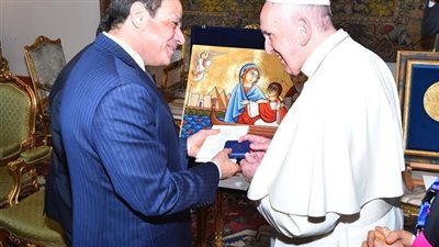 تعرف على سر هدية الرئيس السيسي لبابا الفاتيكان