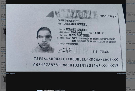 "الديلى ميل" تنشر أول صور لمحمد بوهلال منفذ هجوم مدينة نيس الفرنسية