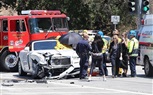 بالصور .. والدة كيم كاردشيان تتعرض لحادث مروع بكاليفورنيا