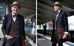 بالصور.. عجوز عمره 104 أعوام يحوز اهتمام مواقع التواصل بأناقته