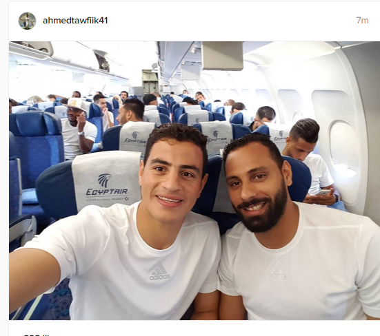 لاعبو الزمالك ينشرون صورهم على "إنستجرام" أثناء مغادرتهم إلى المغرب