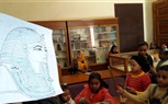 بالصور.. متحف اثار الوادى الجديد يقيم ورشة عمل لتعليم تلاميذ المدارس الفنون المصرية القديمة