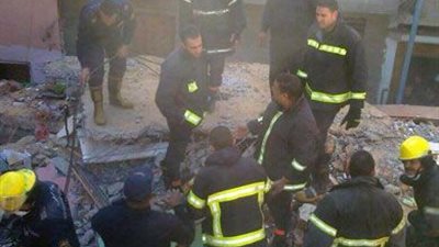 الصحة: وفاة حالة و4 مصابين بحادث انهيار عقار فى المنصورة