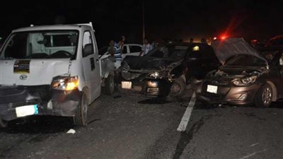 مصرع وإصابة 9 أشخاص في حادث تصادم بالنوبارية