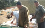 بالصور.. توزيع 2 طن سكر مدعم وطن ونصف زيت طعام عباد الشمس بقرية الاطارشة بالباجور
