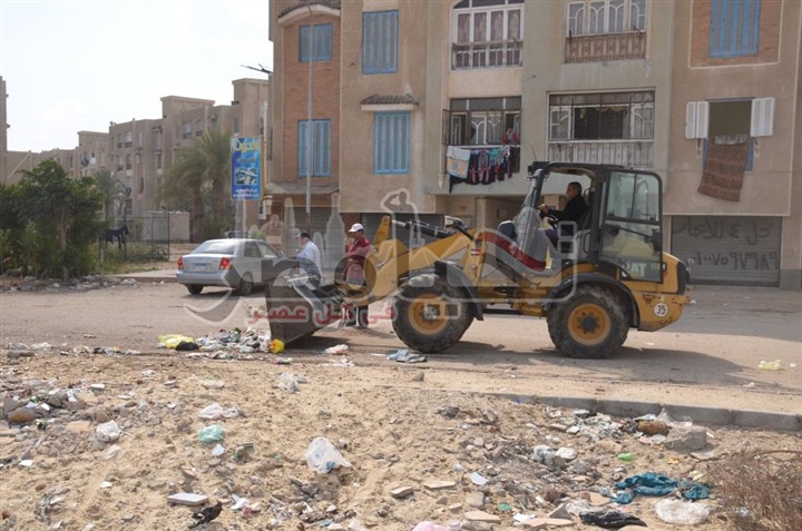 للأسبوع الثانى على التوالى  حملة مكثفة لاستكمال أعمال النظافة والتطوير بمدينة "المستقبل" بالإسماعيلية
