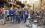 محافظ القاهرة يتفقد أعمال تبريد حريق التوفيقية 